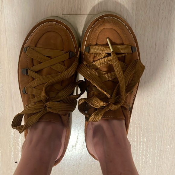 Free People Asher lace up mules size 38 tobacco color - Picture 4 of 6